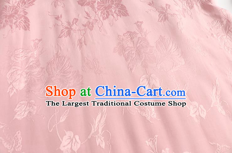 China Traditional Women Silk Qipao Dress National Female Clothing Classical Pink Cheongsam