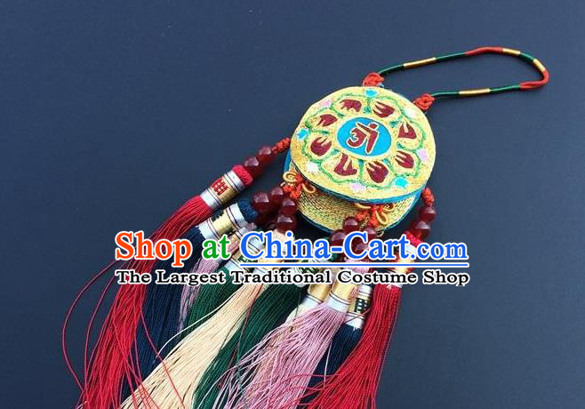 China Traditional Embroidered Car Tassel Pendant Embroidery Lucky Charms Accessories