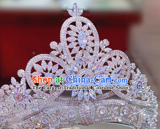 Top Zircon Royal Crown Europe Princess Hair Jewelry Wedding Bride Hair Accessories