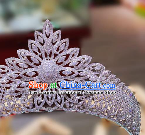 Top Europe Princess Zircon Royal Crown Wedding Bride Hair Accessories Baroque Hair Jewelry