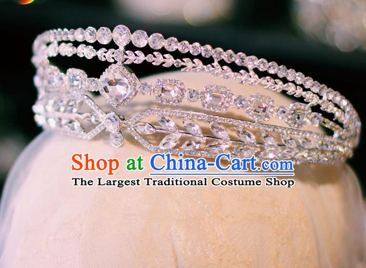 Baroque Court Hair Jewelry Princess Zircon Royal Crown European Wedding Bride Hair Accessories