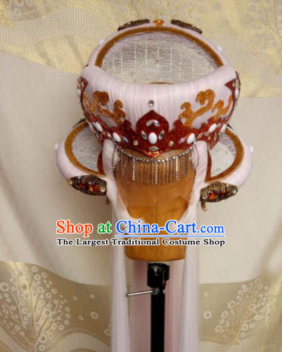 Custom Chinese Cosplay Royal Prince Swordsman Pink Wigs Ancient Taoist Hair Chignon and Accessories for Men