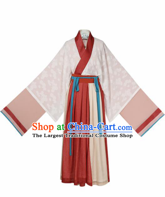 Chinese Ancient Drama Palace Princess Hanfu Dress Traditional Jin Dynasty Royal Infanta Costumes for Women