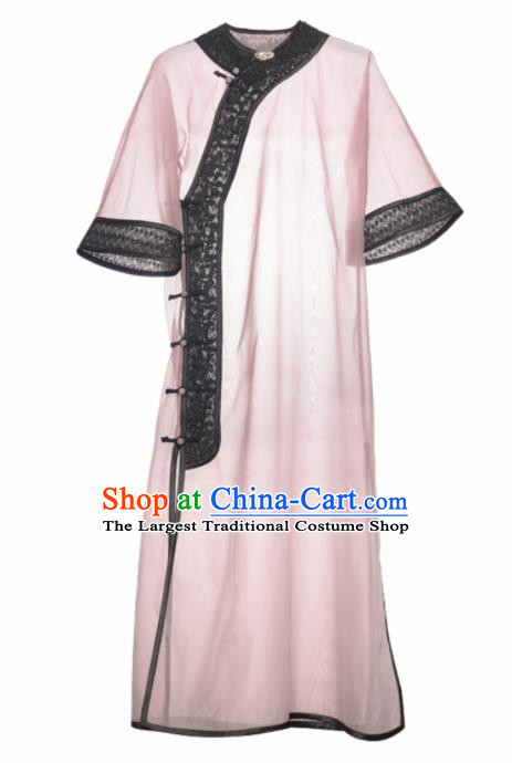 Chinese Traditional Deep Pink Cheongsam Costume Republic of China Mandarin Qipao Dress for Women