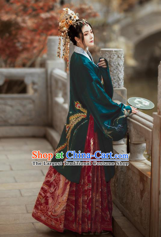 Chinese Traditional Ming Dynasty Court Lady Hanfu Dress Ancient Imperial Concubine Embroidered Costumes for Women