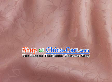 Asian Chinese Classical Lotus Petals Pattern Design Pink Silk Fabric Traditional Cheongsam Brocade Material