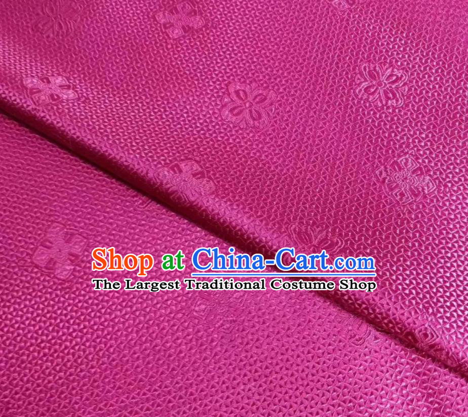 Asian Chinese Classical Pattern Design Rosy Silk Fabric Traditional Nanjing Brocade Material