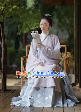 Chinese Ancient Taoist Nun Miao Yu Embroidered Dress Traditional Ming Dynasty Nobility Lady Costumes for Women