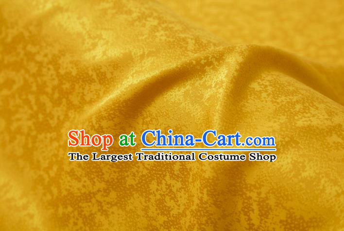 Chinese Classical Fubuki Pattern Design Yellow Mulberry Silk Fabric Asian Traditional Cheongsam Silk Material