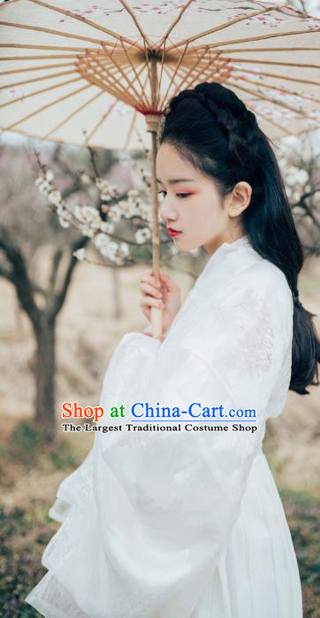 Chinese Ancient Court Lady Hanfu Embroidered Dress Traditional Jin Dynasty Royal Princess Costumes for Women