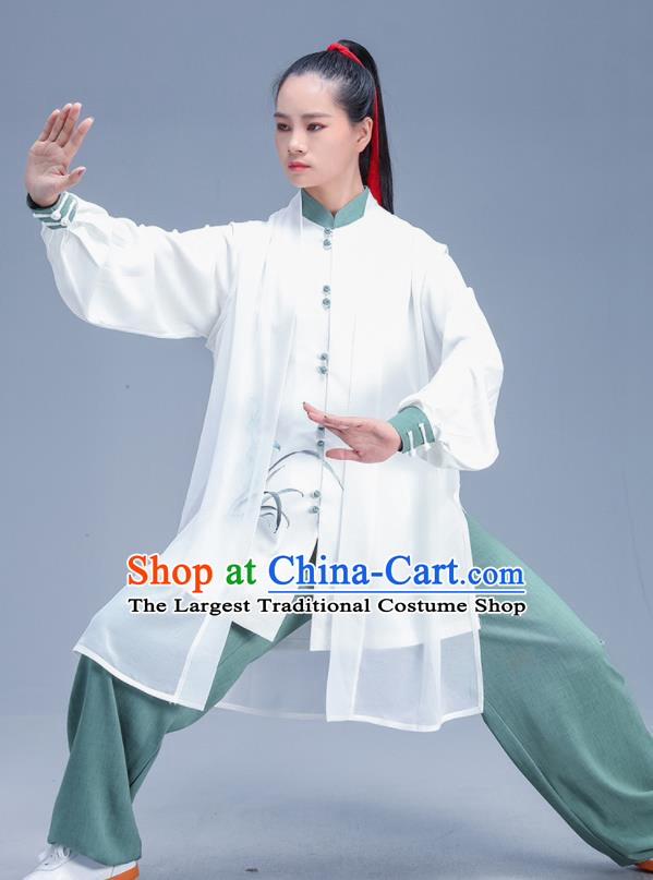 Chinese Traditional Kung Fu Competition Printing Orchid Garment Outfits Martial Arts Stage Show Costumes for Women