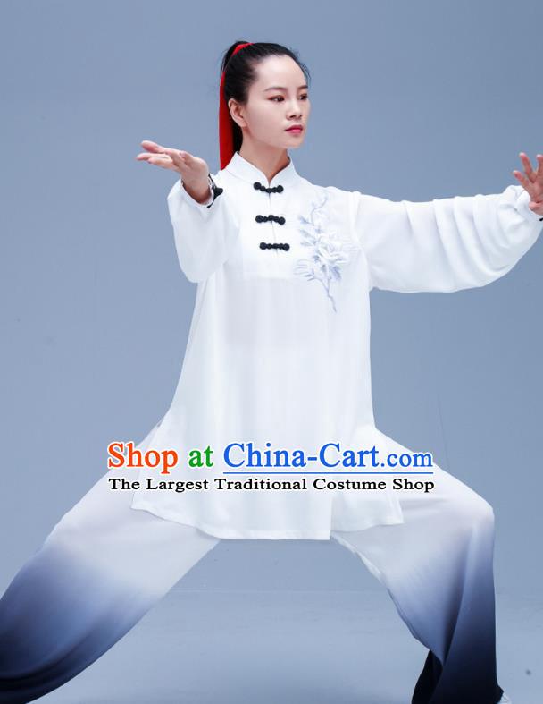 Chinese Traditional Kung Fu White Outfits Martial Arts Competition Costumes for Women