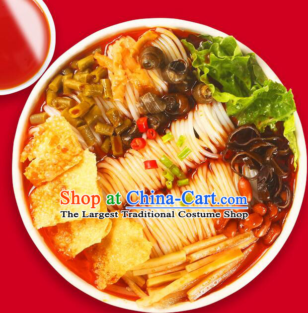 China Liuzhou River Snails Rice Noodle Qing Yunjie Rice Noodles Guangxi Famous Local Food