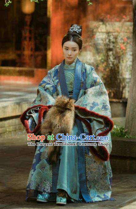 Chinese Ancient Drama Empress of the Ming Dynasty Crown Princess Replica Costumes and Headpiece Complete Set