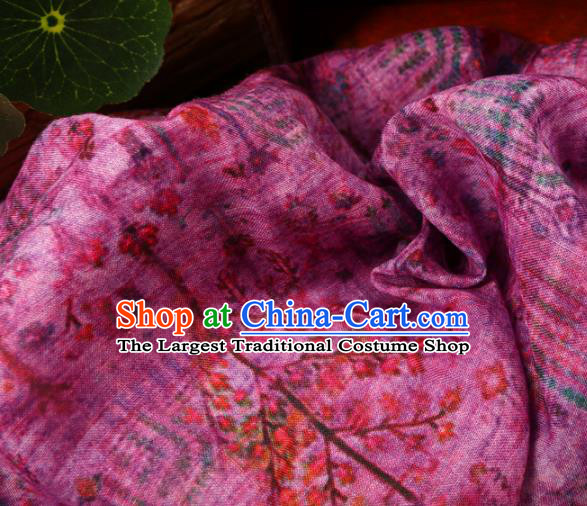 Chinese Traditional Design Pattern Rosy Ramie Fabric Cheongsam Ramee Drapery