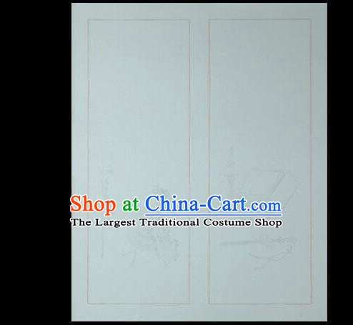 Traditional Chinese Calligraphy Light Green Batik Paper Handmade The Four Treasures of Study Writing Art Paper