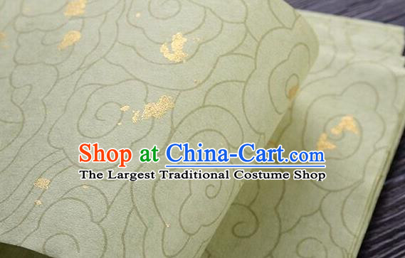 Traditional Chinese Cloud Pattern Light Green Xuan Paper Handmade The Four Treasures of Study Writing Art Paper
