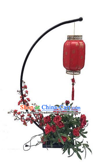 Chinese Traditional Red Lamp Wedding Floor Lanterns Handmade Palace Lantern