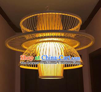 Chinese Traditional Bamboo Weaving Flower Basket Palace Lanterns Handmade Hanging Lantern Lamp