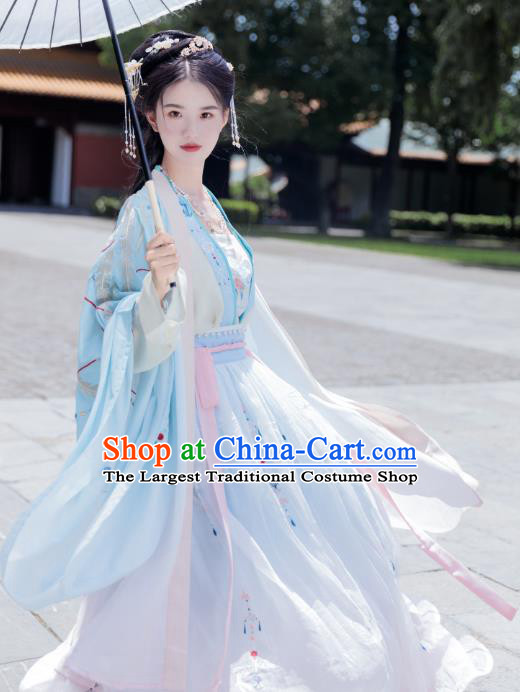 Chinese Traditional Song Dynasty Princess Dress Ancient Patrician Lady Historical Costumes for Women