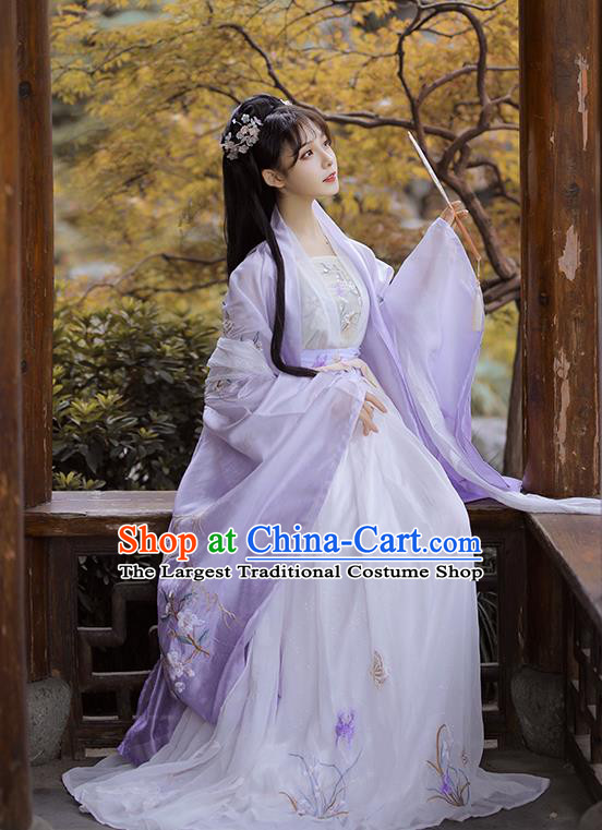 Chinese Traditional Tang Dynasty Princess Historical Costume Ancient Patrician Lady Hanfu Dress for Women