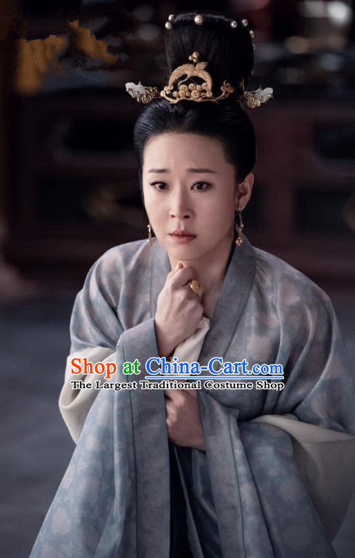Royal Nirvana Chinese Ancient Imperial Consort Zhao Historical Costume Song Dynasty Court Dress and Headpiece for Women