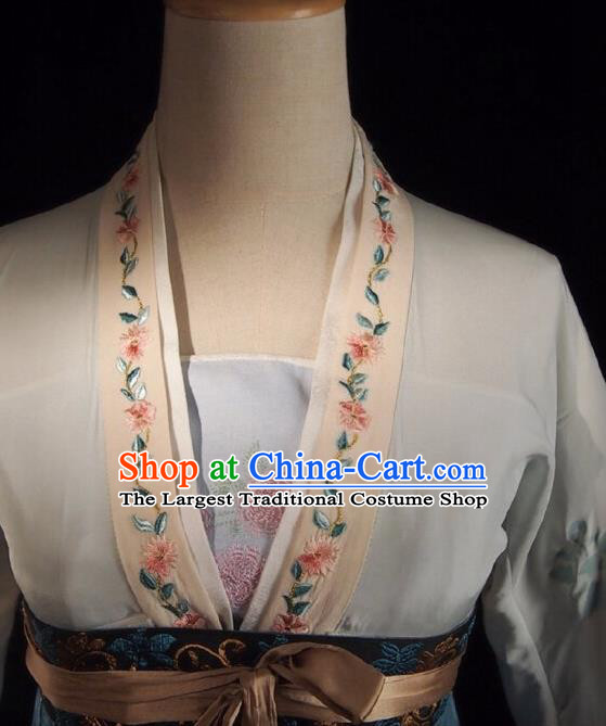 Chinese Ancient Palace Lady Lu Wenxi Costume Historical Drama Royal Nirvana Song Dynasty Hanfu Dress for Women