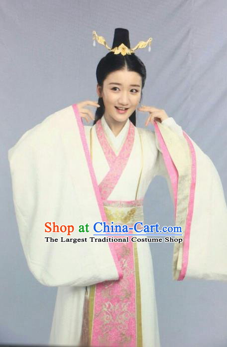 Chinese Ancient Princess Chang Bing Hanfu Dress Drama Legend of Yun Xi Costume and Headpiece for Women