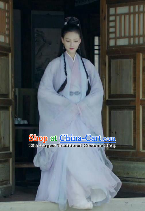 Chinese Drama Love Better Than Immortality Ancient Princess Leng Ning Historical Costume and Headpiece for Women