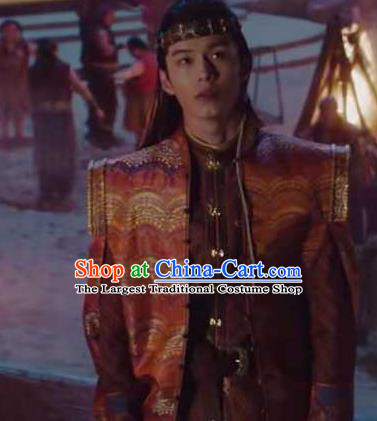 Chinese Drama The Love By Hypnotic Ancient Childe Aide Yushu Historical Costume and Headwear for Men