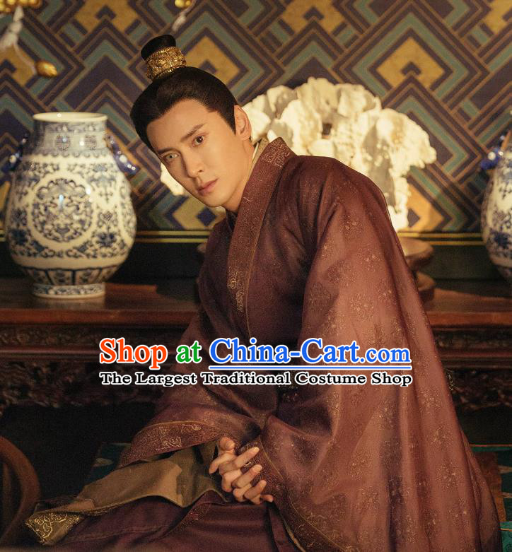 Under the Power Chinese Historical Drama Ancient Ming Dynasty Assistant Minister Yan Shifan Costume and Headwear for Men