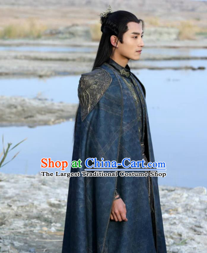 Drama The Legend of Jade Sword Chinese Ancient Swordsman Dong Qi Costume and Headpiece Complete Set