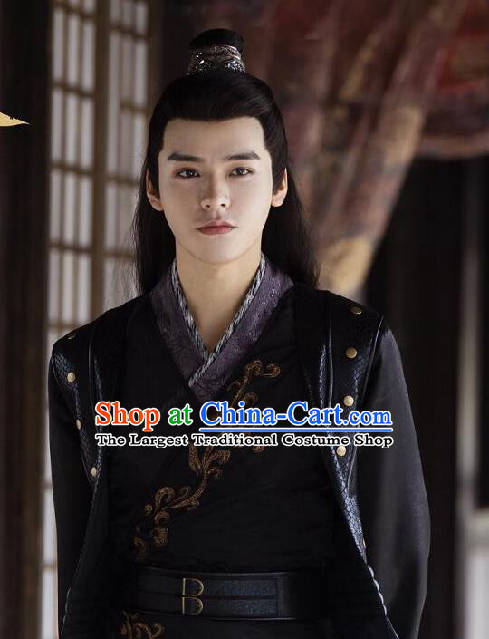 Drama Jueshi Qianjin Chinese Ancient Swordsman Zhong Wumei Costume and Headpiece Complete Set
