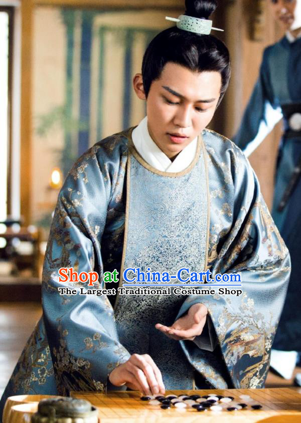 Chinese Ancient Prince Hanfu Clothing and Jade Hairpin Drama Love of Thousand Years Childe Li Yuan Historical Costumes