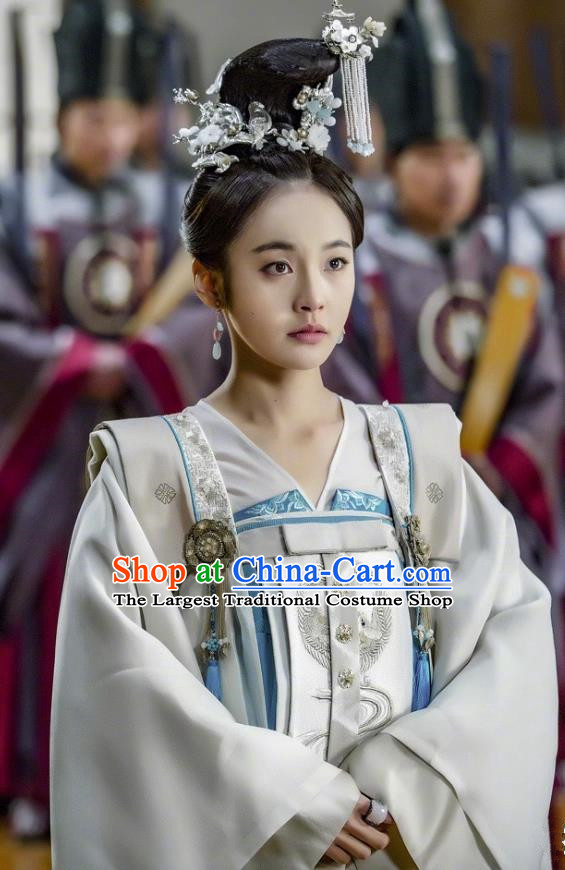 Chinese Ancient Princess Historical Costumes and Hair Accessories Drama Tang Dynasty Tour Li Anlan Hanfu Dress