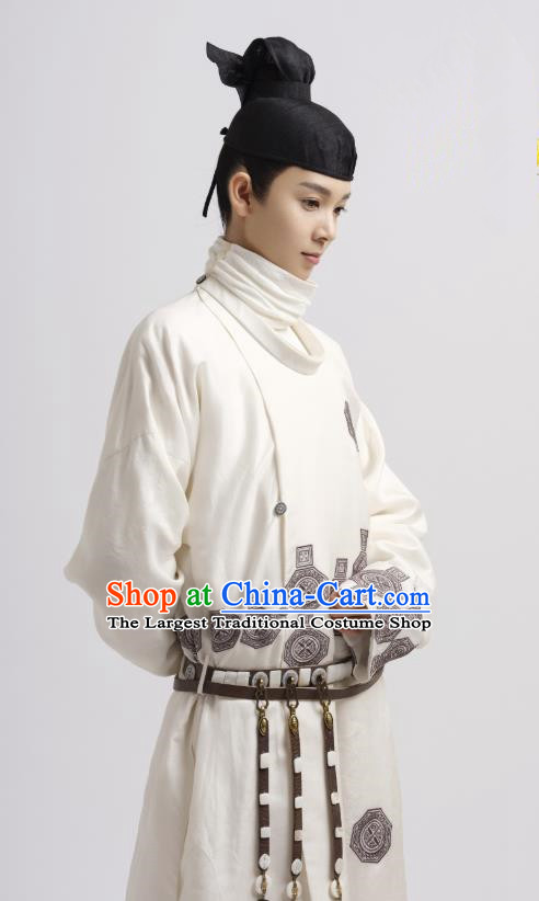 Chinese Ancient Tang Dynasty Swordsman Taoist Garment and Headwear Drama Wu Xin The Monster Killer Kawaler Liu Qinghu Apparels Clothing