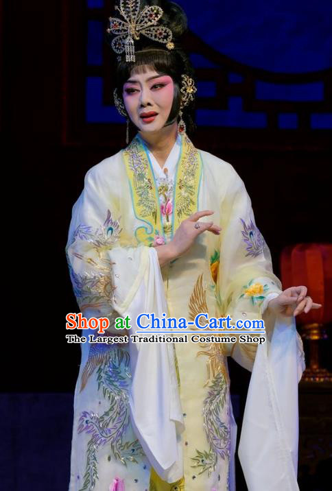 Chinese Cantonese Opera Diva Dress Apparel Princess Chang Ping Peking Opera Hua Tan Garment Costumes and Headwear