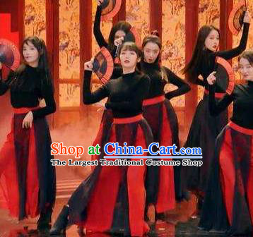 Chinese MangZhong Dance Clothing Traditional Classical Dance Stage Performance Costume for Women