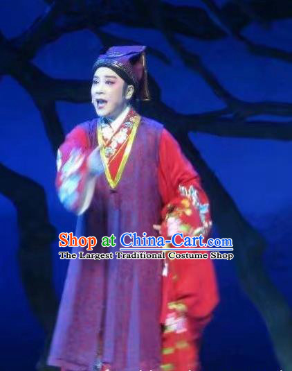 Chinese Yue Opera Xiaosheng Costumes and Headwear Shaoxing Opera Young Male Scholar Merchant Qian Youliang Apparels Garment
