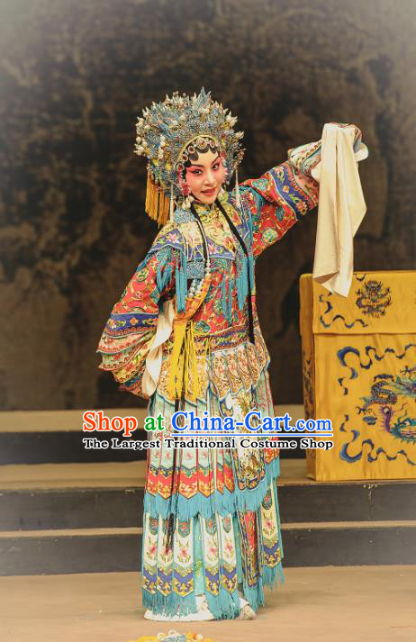 Chinese Kun Opera Consort Yang Dress The Palace of Eternal Youth Actress Costumes Peking Opera Hua Tan Apparels Garment and Headdress