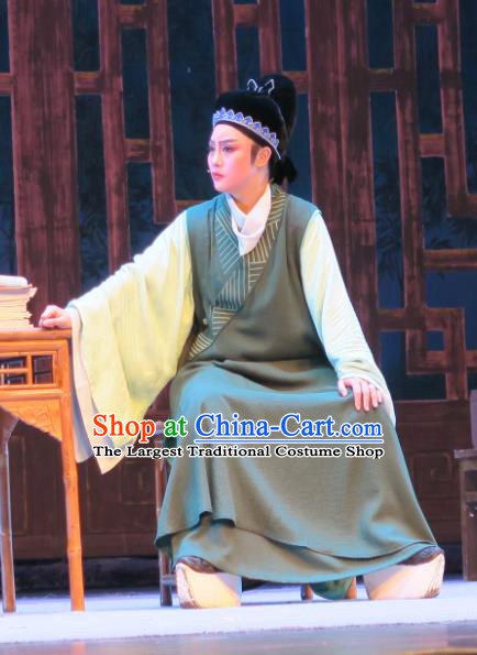 Chinese Yue Opera Physician Costumes and Headwear Ren Heart Medicine Shaoxing Opera Young Male Xiaosheng Apparels Niche Garment