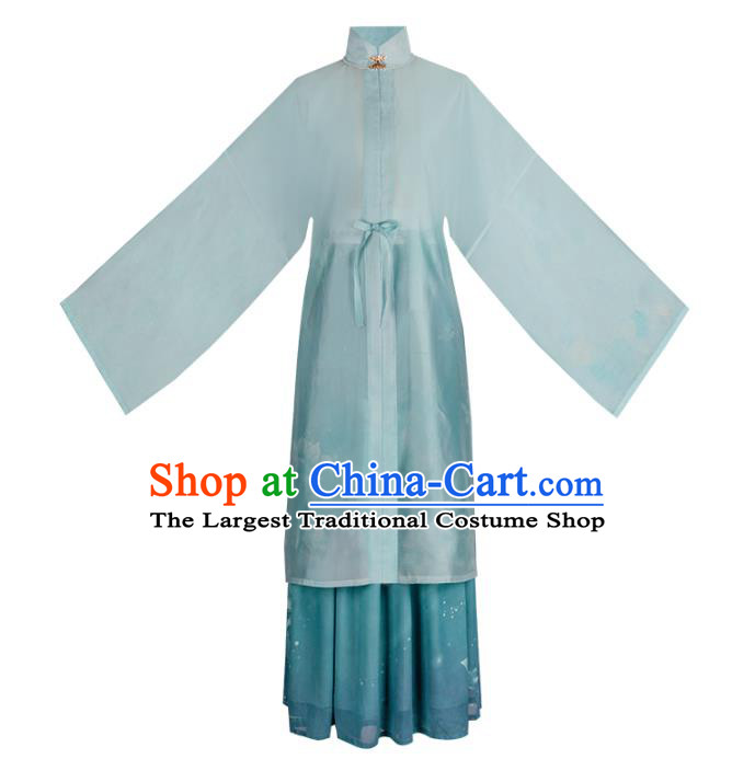 Chinese Traditional Garment Ancient Ming Dynasty Noble Lady Historical Costumes Embroidered Hanfu Dress