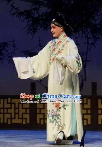 Chinese Kun Opera Scholar Pei Shaojun On A Wall and Horse Garment Costumes and Headwear Kunqu Opera Xiaosheng Young Male Apparels Clothing