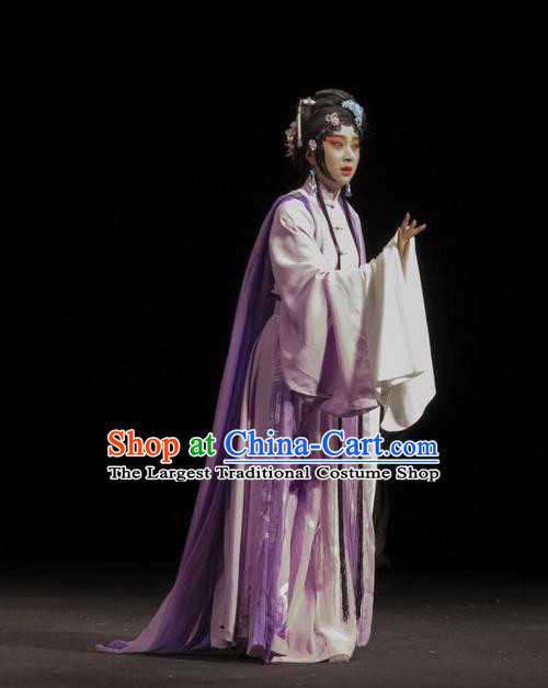 Chinese Kun Opera Noble Lady Ying Ling Apparels Costumes and Headdress Romance Juliet Kunqu Opera Actress Dress Garment