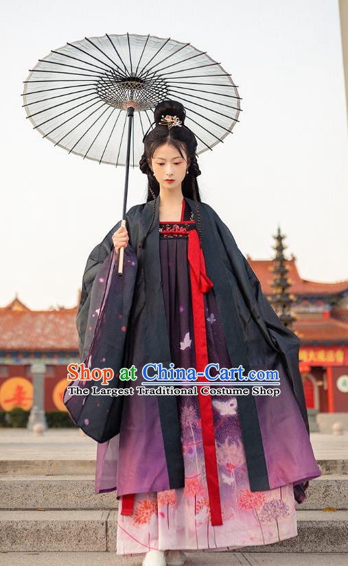 Chinese Traditional Tang Dynasty Princess Hanfu Dress Ancient Swordsman Embroidered Historical Costumes for Women