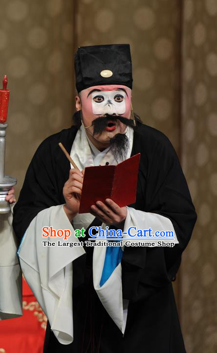 Yu Jia Le Chinese Kun Opera Chou Apparels Costumes and Headwear Kunqu Opera Elderly Male Clown Garment Clothing