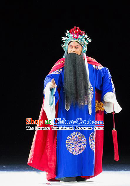 Chinese Kun Opera Elderly Male Continue the Pipa Costumes and Headwear Kunqu Opera Laosheng Garment Apparels