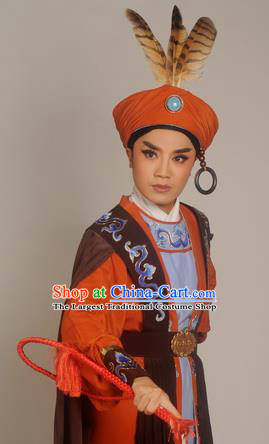 Chinese Shaoxing Opera Garment Classical Yue Opera Desert Prince Apparels Young Male Costumes and Hat