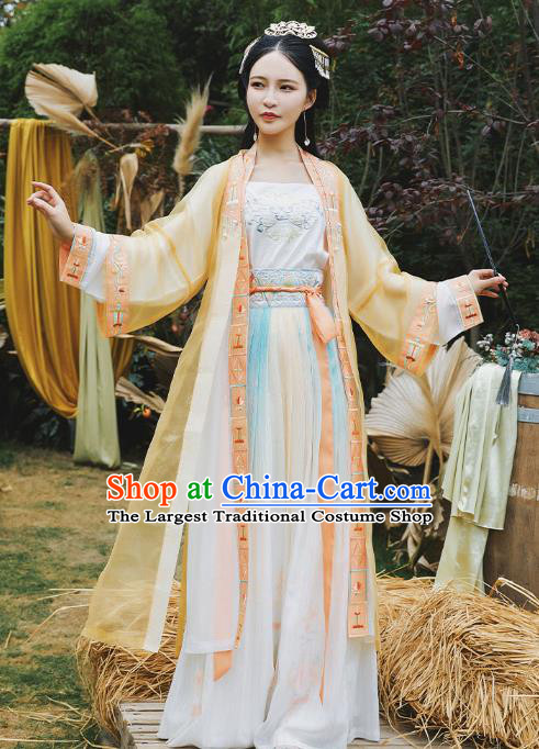 Ancient Chinese Young Lady Apparels Women Historical Costumes Traditional Song Dynasty Female Hanfu Dress