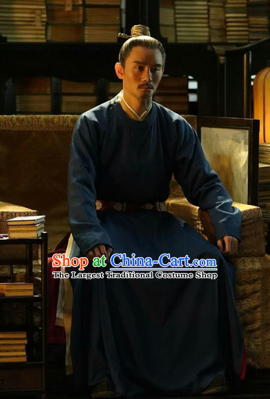 Chinese Ancient Emperor Informal Clothing Drama Serenade of Peaceful Joy Song Dynasty Renzong Zhao Zhen Historical Costumes and Headpieces
